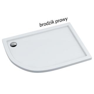 CORRINA brodzik akrylowy asymetryczny 80x100x5x3 prawy Schedpol CORRINA brodzik akrylowy asymetryczny