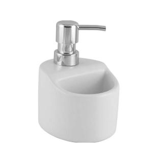 DOZOWNIK YOGO CERAMICZNY DO MYDŁA LUB PŁYNU DO NACZYŃ BIAŁY MATOWY. DOZOWNIK CERAMICZNY BIAŁY