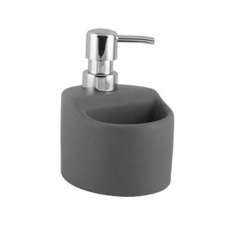 DOZOWNIK YOGO CERAMICZNY DO MYDŁA LUB PŁYNU DO NACZYŃ SZARY MATOWY. DOZOWNIK CERAMICZNY SZARY