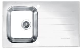 GLASSIX 10 UP PUSH POP-UP 3 1/2 860X500mm satyna-BIAŁY GLASSIX 10 zlewozmywak szklany biały