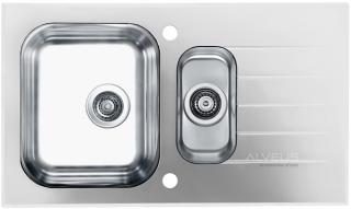 GLASSIX 20 ZLEWOZMYWAK  86x50 SZKLANY BIAŁY ODWRACALNY ALVEUS ZLEWOZMYWAK  86x50 SZKLANY BIAŁY