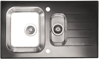 GLASSIX 20 ZLEWOZMYWAK  86x50 SZKLANY CZARNY ODWRACALNY PROMOCJA! GLASSIX 20 ZLEWOZMYWAK SZKLANY CZARNY