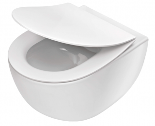 Miska WC PEONIA bezkołnierzowa z deską wolnoopadającą Miska WC PEONIA bezkołnierzowa