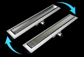 Odpływ liniowy 2w1 Duplex Next 120 cm inox Odpływ liniowy dwustronny inox