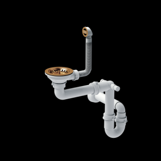 Odpływ zatyczkowy 3 1/2" z syfonem 1-komorowy PVD miedziany Odpływ zatyczkowy 3 1/2" miedziany