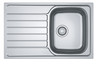 Spark SKN 611-79 zlewozmywak stalowy 79x50 cm stal szlachetna gładka Zlewozmywak stalowy 79x50 cm stal szlachetna gładka