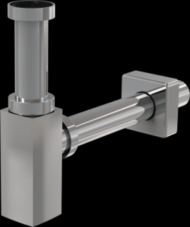 syfon umywalkowy DN32 DESIGN metalowy kwadratowy syfon umywalkowy metalowy, kwadratowy
