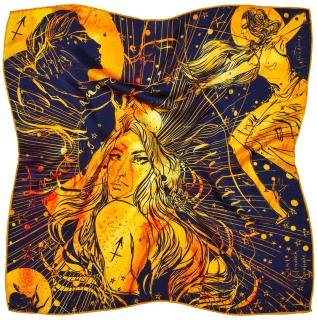 Apaszka jedwabna, zodiak, strzelec, 66x66 cm, Anna Halarewicz