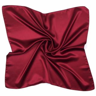 Bordowa Jedwabna Apaszka Satynowa, 70x70cm