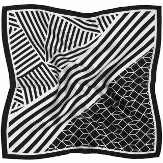 Gawroszka jedwabna, minimalistyczna, dwustronna, 54x54 cm