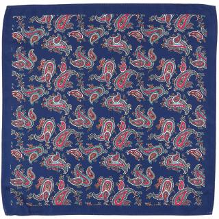 Granatowa Poszetka z Mikrofibry Paisley