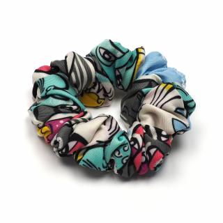 Gumka do koka typu scrunchie gruba marszczona kolorowa
