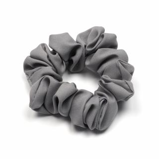 Gumka do koka typu scrunchie gruba marszczona szara