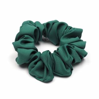 Gumka do koka typu scrunchie gruba marszczona zielona