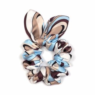 Gumka z kokardą bunny ear Beżowa Abstrakcja