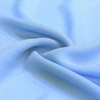 Jasnoniebieski jedwabny szal żorżeta, szal do sukienki 200x65 cm