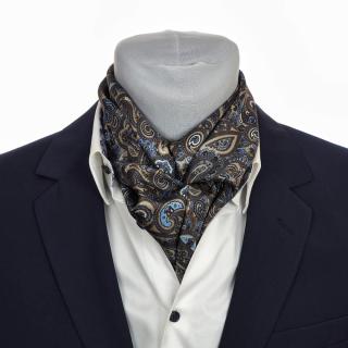 Jedwabna męska apaszka w modny wzór paisley 60x60 cm