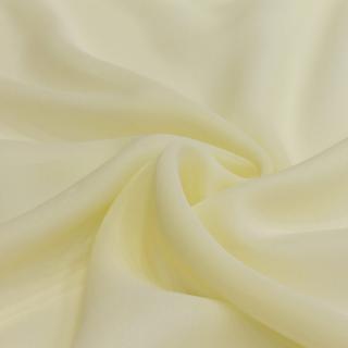 Kremowy jedwabny szal żorżeta, szal do sukienki 200x65 cm