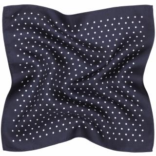 Męska poszetka do brustaszy w marynarce 100% jedwab, ciemny granat 30x30 cm
