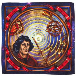 Poszetka Jedwabna Mikołaj Kopernik - 30x30cm
