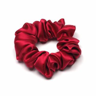 Scrunchie jedwabna gumka do włosów buraczkowa
