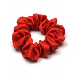 Scrunchie jedwabna gumka do włosów ceglasta