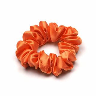 Scrunchie jedwabna gumka do włosów pomarańczowa