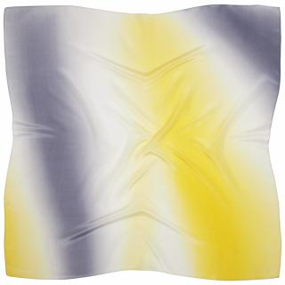 "Słoneczny pył", apaszka jedwabna, cieniowana, 77x77cm