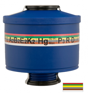 Filtropochłaniacz A2B2E2K2HgP3 SPASCIANI złącze gwintowe Rd40 x 1/7 EN 148-1