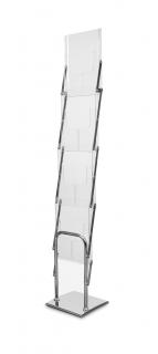 Stojak na ulotki 4 x A4 Cristal