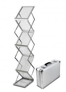 Stojak na ulotki A4 Z-SHAPE z kufrem