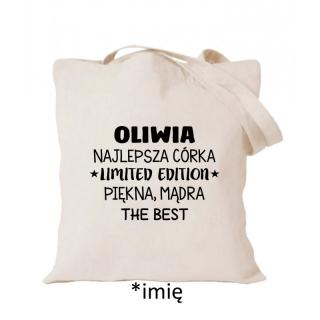(imię) najlepsza córka limited edition piękna mądra the best Czarny