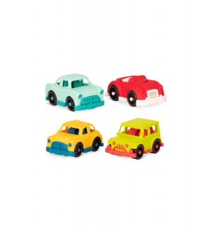 4 autka zestaw Happy Cruisers B.Toys 12 m-y+