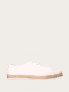 Białe sznurowane espadryle