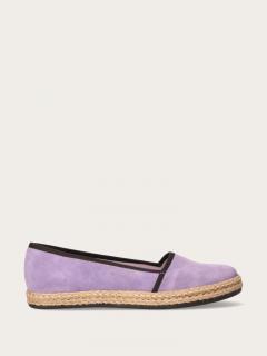 Fioletowe zamszowe espadryle