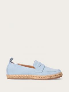 Niebieskie nubukowe espadryle