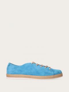 Niebieskie zamszowe espadryle