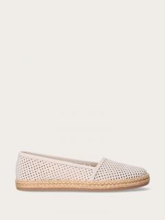 Popielate dziurkowane espadryle