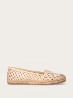 Złote dziurkowane espadryle