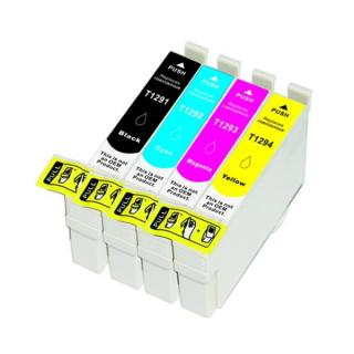 Zgodny komplet tuszy do Epson T1291 T1292 T1293 T1294