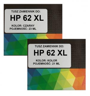 Zgodny komplet tuszy HP 62 XL OffIceJet 5740 5742 5744 8040 8045 C2P05A + C2P07A (62XL)