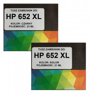 Zgodny komplet tuszy HP 652 XL DeskJet Ink Advantage 2135 3635 4535 F6V25AE + F6V24AE