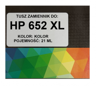 Zgodny tusz do HP 652 XL 21ml kolor DeskJet Ink Advantage 2135 3635 4535 F6V24AE