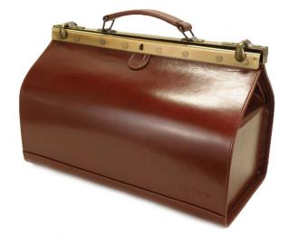 BIGLOWA, SKÓRZANA TORBA LEKARSKA TL-1235 XL Koniak