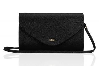 Elegancka kopertówka brokatowa, FELICE wzór F15, czarna