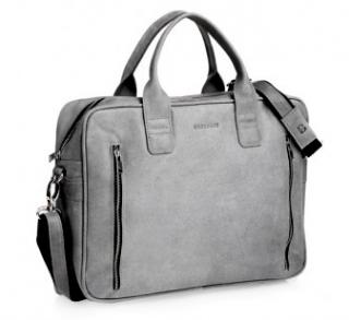 Męska torba skórzana na ramię, na laptopa, kolekcja Brodrene BL02 Grey