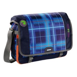 Młodzieżowa torba na ramię, szkolna, COOCAZOO HANGDANG - Classic Check Peacoat