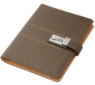 Organizer biznesowy z szyfrem, notatnik, planer 807 caffe latte