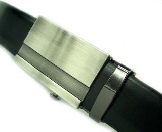 Pasek męski skórzany z automatyczną klamrą do garnituru, PAS-339A