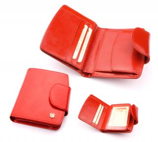Portfel damski skórzany fitmy Stefania PD-003 czerwony